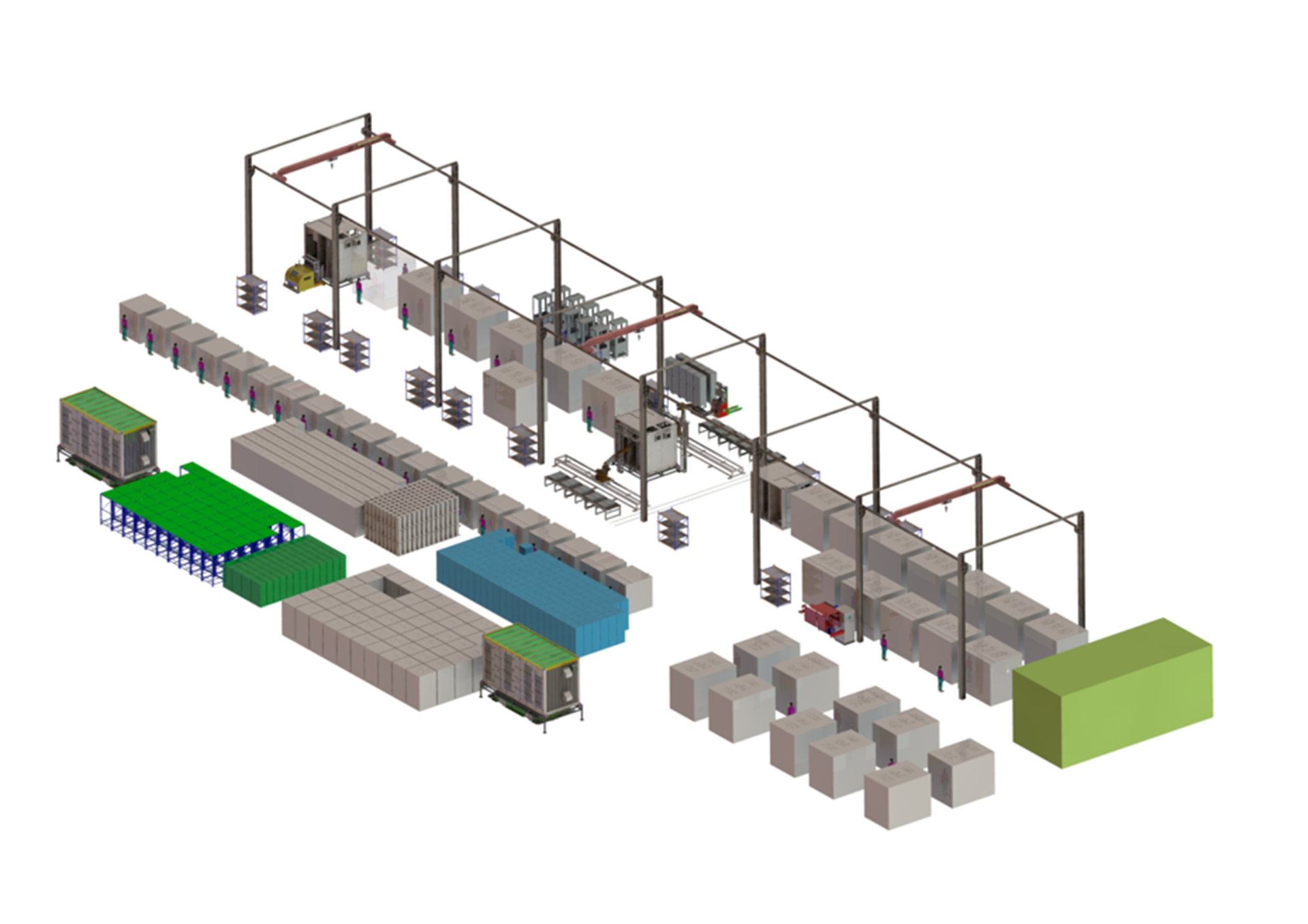 Laser Intelligent Energy Storage Cabinet Assembly Line OCV Sorting Gluing Tightening AI Polarity Detection Laser Welding Customized Functions For Energy Storage Systems SHINHOP