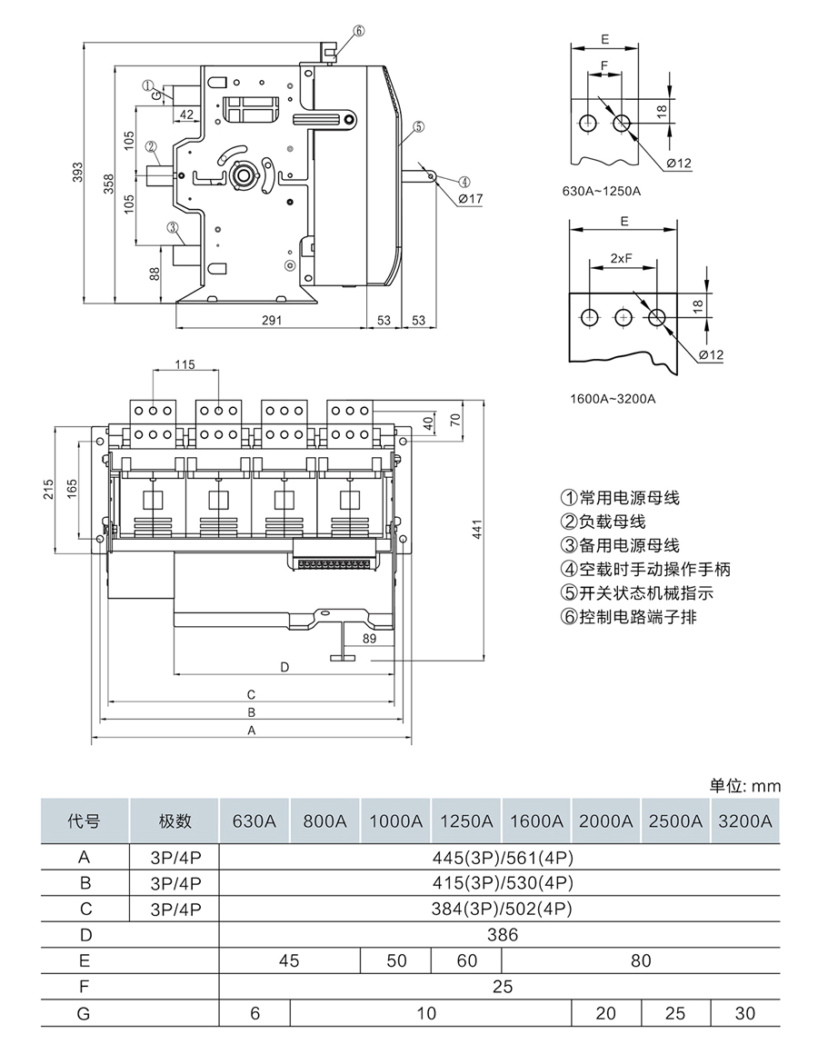 Q Series Automatic Transfer Switch SFP1-3200Q Fast Conversion High Reliability Low Energy Consumption Electrical Power Control NA Type Compact Structure Intelligent Controller Integrated Elecnova Power