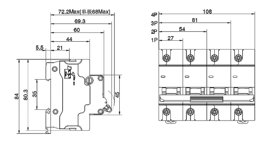 Miniature Circuit Breaker SFB5T-125 Series Overload Short-Circuit Protection for Industrial Commercial and Residential Applications Elecnova Power