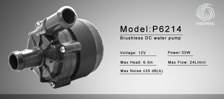 Vehicle DC 12V Pump P6214 24L/min 6.5m Lift Dry-Run Protection for Automotive Cooling Systems