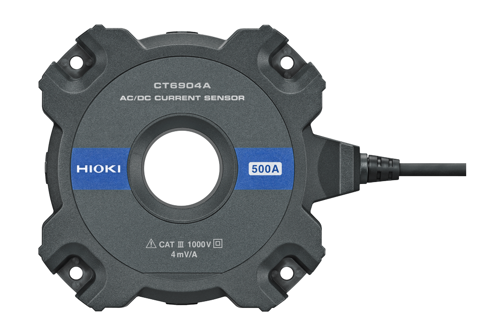 AC/DC CURRENT SENSOR CT6904A, CT6904A-1 High Accuracy 500A 4MHz Wide Bandwidth for EV Inverter and Wireless Charging Systems Measurement HIOKI