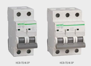 HCB-TS-N Mini Circuit Breaker Overload and Short Circuit Protection for AC 240/415V Energy Storage Systems