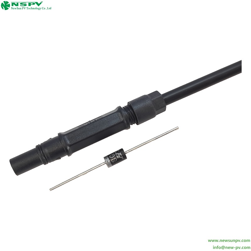 Solar Mini Cable Connector 1500V DC 20A PPE/PA Insulation IP67 Waterproof PV System for BIPV Glass Solar Applications