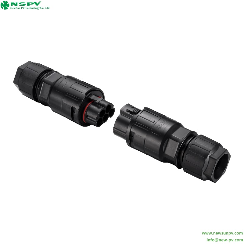 Solar AC 3P/5P Connector(new type) IP68 Rated 50A 500VAC for Renewable Energy Systems