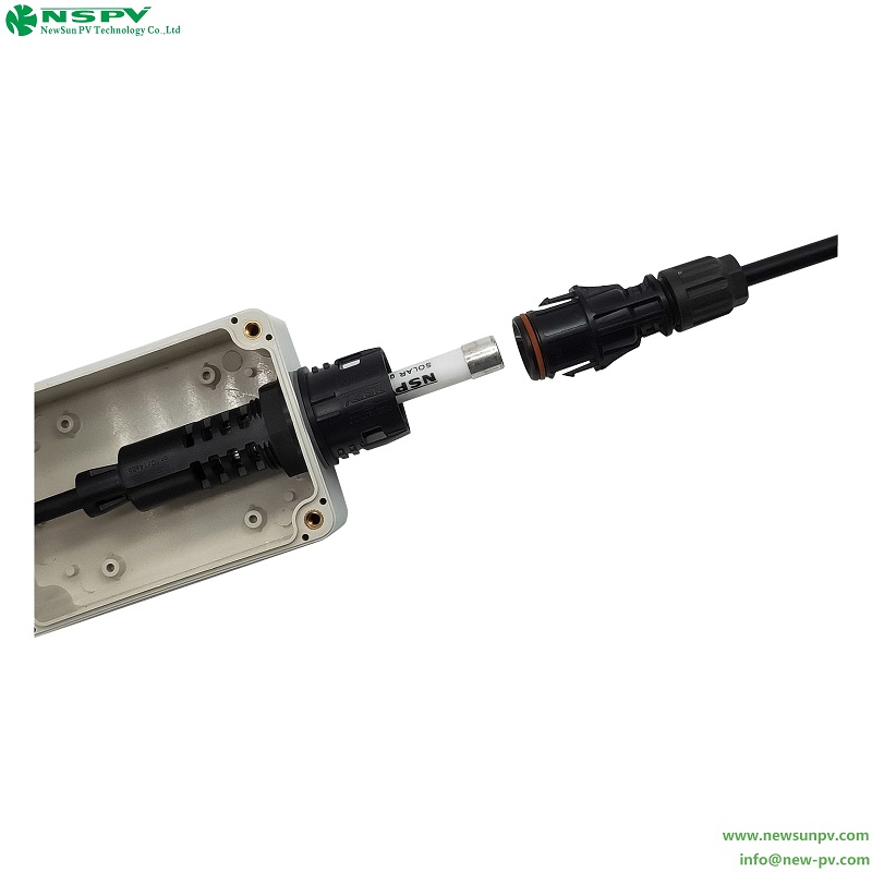 PV4.0 Solar Panel Fuse Connector 1500VDC 50A 1575V Max IP68 Rated Impulse 12KV for Solar Power Systems