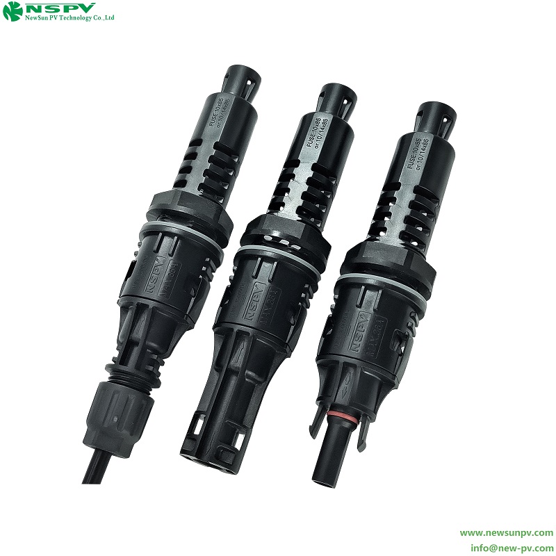 PV4.0 Solar Panel Fuse Connector 1500VDC 50A 1575V Max IP68 Rated Impulse 12KV for Solar Power Systems