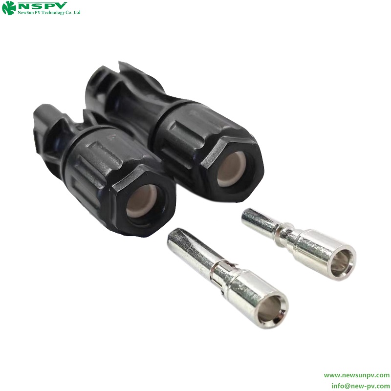 Solar 1500VDC PV4.0 DC Cable Connector 10sqmm 35-60A IP68 Waterproof Detachable for Solar System Assembly
