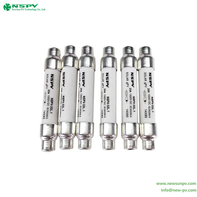 Solar Fuse 1500VDC 14*85mm High Breaking Capacity for PV System Protection