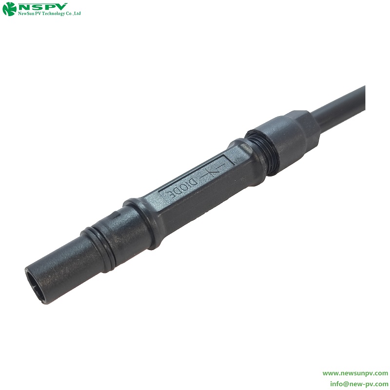 Solar Mini Cable Connector 1500V DC 20A PPE/PA Insulation IP67 Waterproof PV System for BIPV Glass Solar Applications