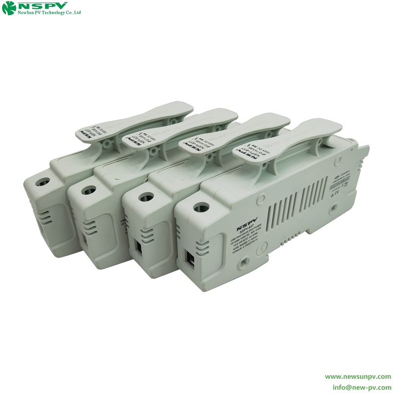 1500VDC Solar Fuse Holder 50A PA Insulation Overcurrent Protection for PV Systems