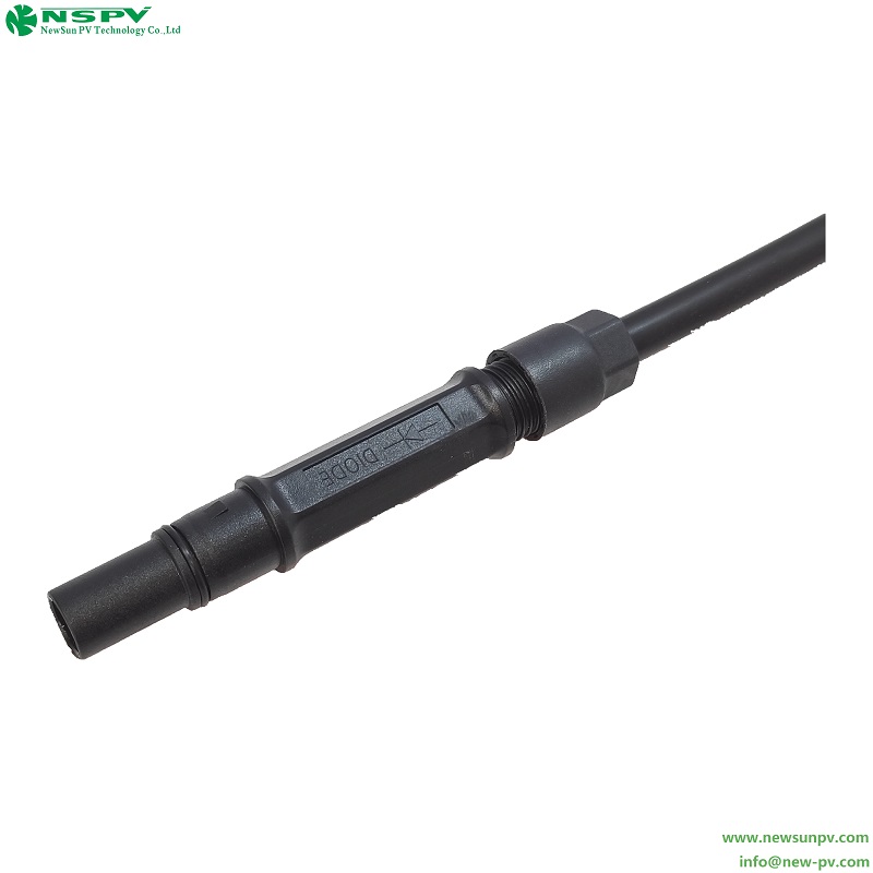 Solar Mini Cable Connector 1500V DC 20A PPE/PA Insulation IP67 Waterproof PV System for BIPV Glass Solar Applications
