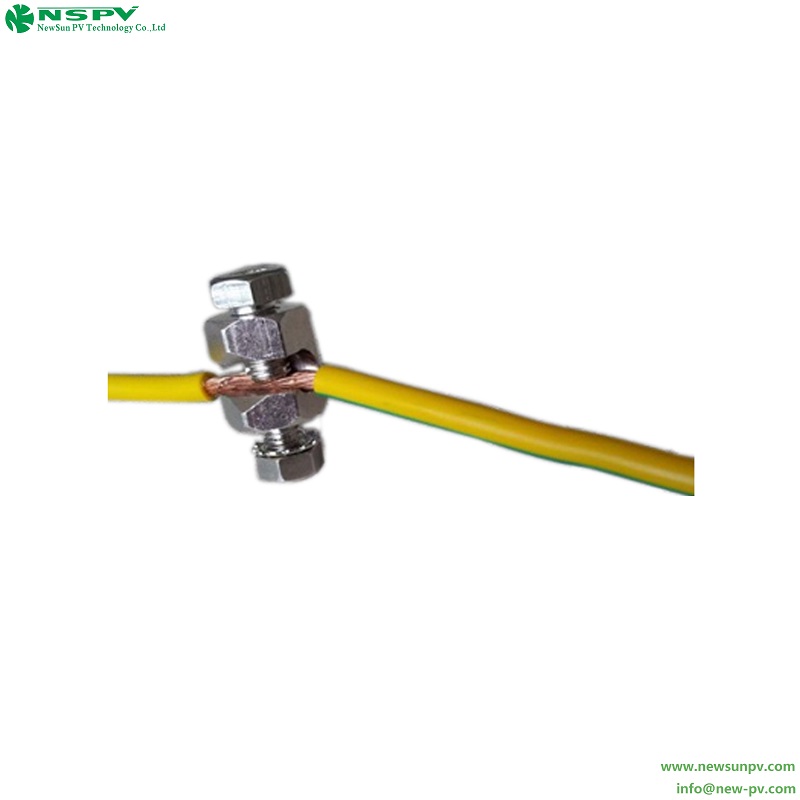 Solar Grounding Connector Earth Lugs Copper Cable Grounding Clamp for Solar Power Systems NSPV
