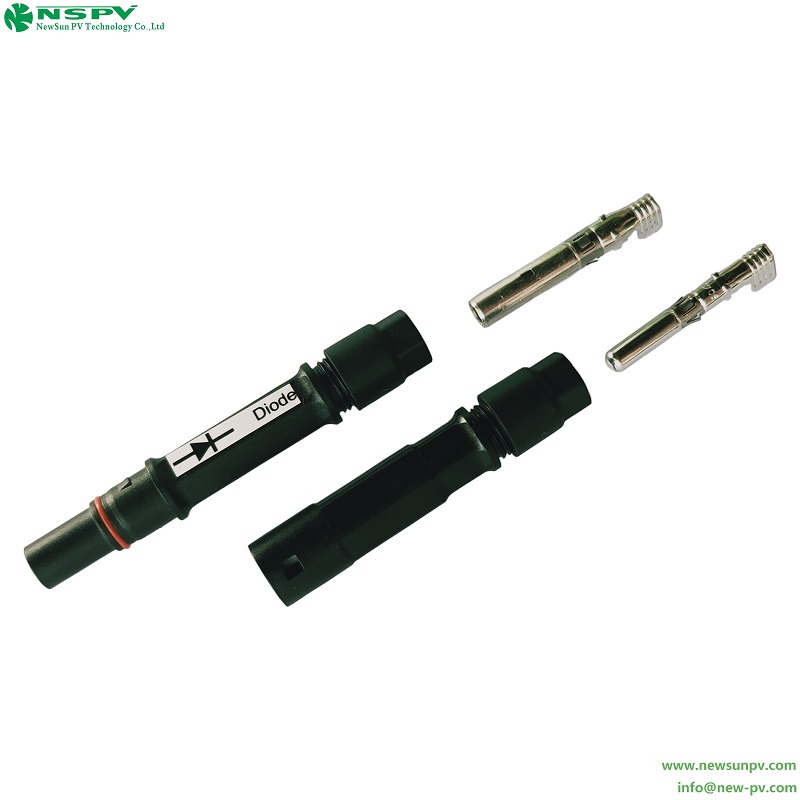 Solar Mini Cable Connector 1500V DC 20A PPE/PA Insulation IP67 Waterproof PV System for BIPV Glass Solar Applications