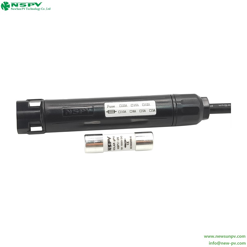 Solar Inline Fuse Connector 1000VDC 4 Types Anti-Aging Anti-Ultraviolet Outdoor Use