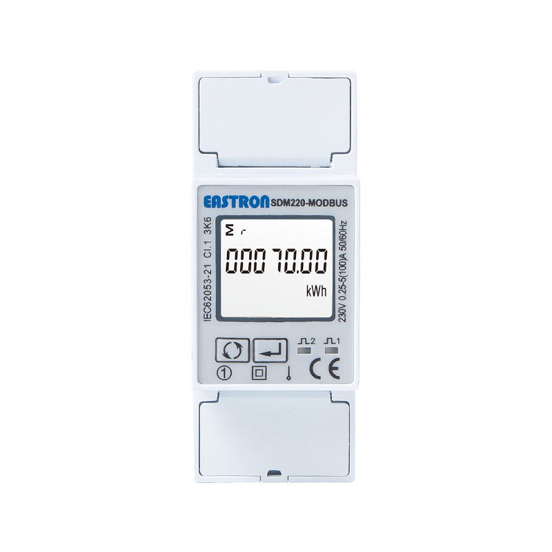 Single Phase 100A DIN Rail Multi-Function Meter with RS485 Modbus for EV Charging Stations