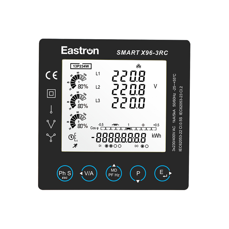 Smart X96-3RC Rogowski Coils Connected Three Phase Multi-function Panel Meters for Electricity Distribution Monitoring and Energy Management EA Strong