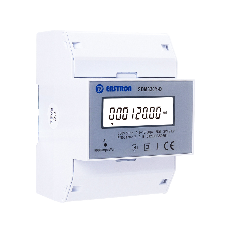 Single Phase MID Energy Meter 100A Direct Load 230V AC Pulse Output for Energy Monitoring