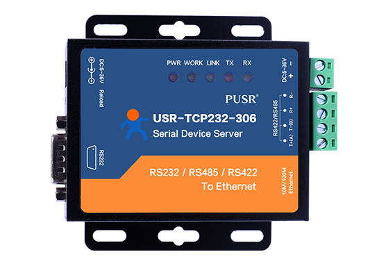 Ethernet to Serial Converter RS232/RS485 Industrial Communication Modbus Gateway for PLC SCADA Systems USR-TCP232-306