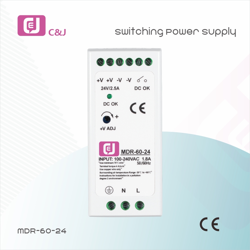 MDR-60-24 AC to DC 100W Industrial Switching Power Supply with High Efficiency and Heat Dissipation for Energy Storage and Battery Systems