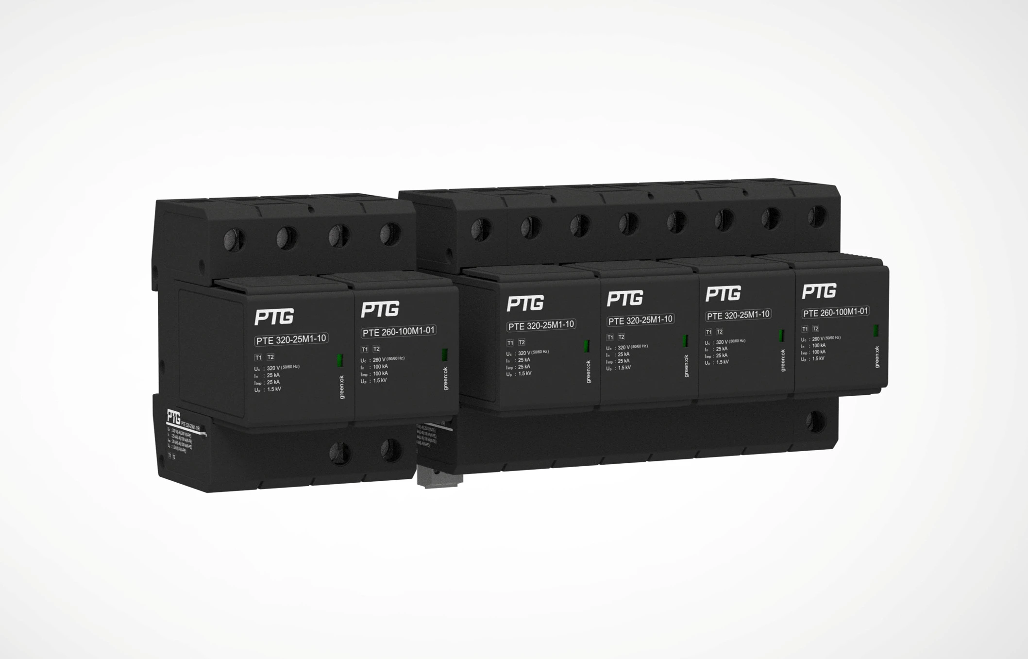 AC Power SPD High Duty Surge Protective Device for Photovoltaic & Wind Power Systems PTG