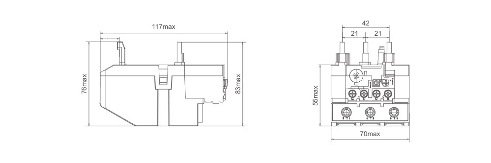 YCR7 Thermal Overload Relay 0.1-93A With Phase Failure Protection Industrial Electrical Protection CNC-Electric