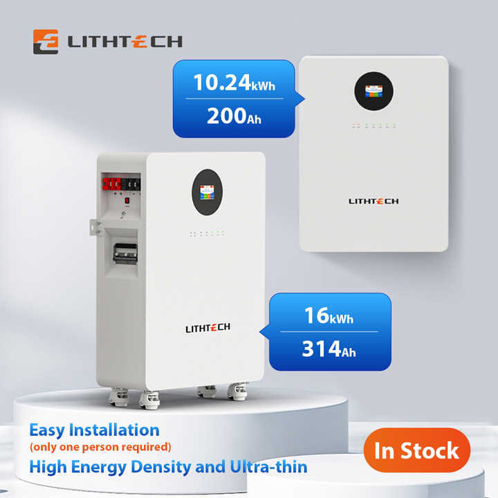 Home Power 5kW 10kW Battery 51.2V 48V 10kWh 16kWh Solar Energy 200Ah 314Ah Lithium Wall Battery LiFePO4 Pack 48 Volt Power Wall Off-Grid Hybrid On-Grid Energy Storage Systems LITHTECH