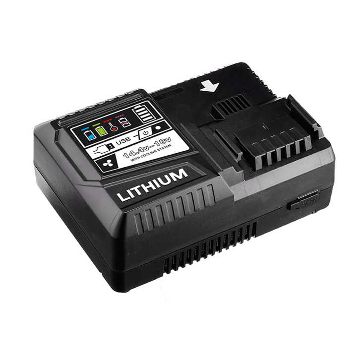 Battery Charger 14.4V-18V Wireless Fast Charging for Hitachi Lithium-ion Battery Power Tools and Cordless Vacuum Cleaners