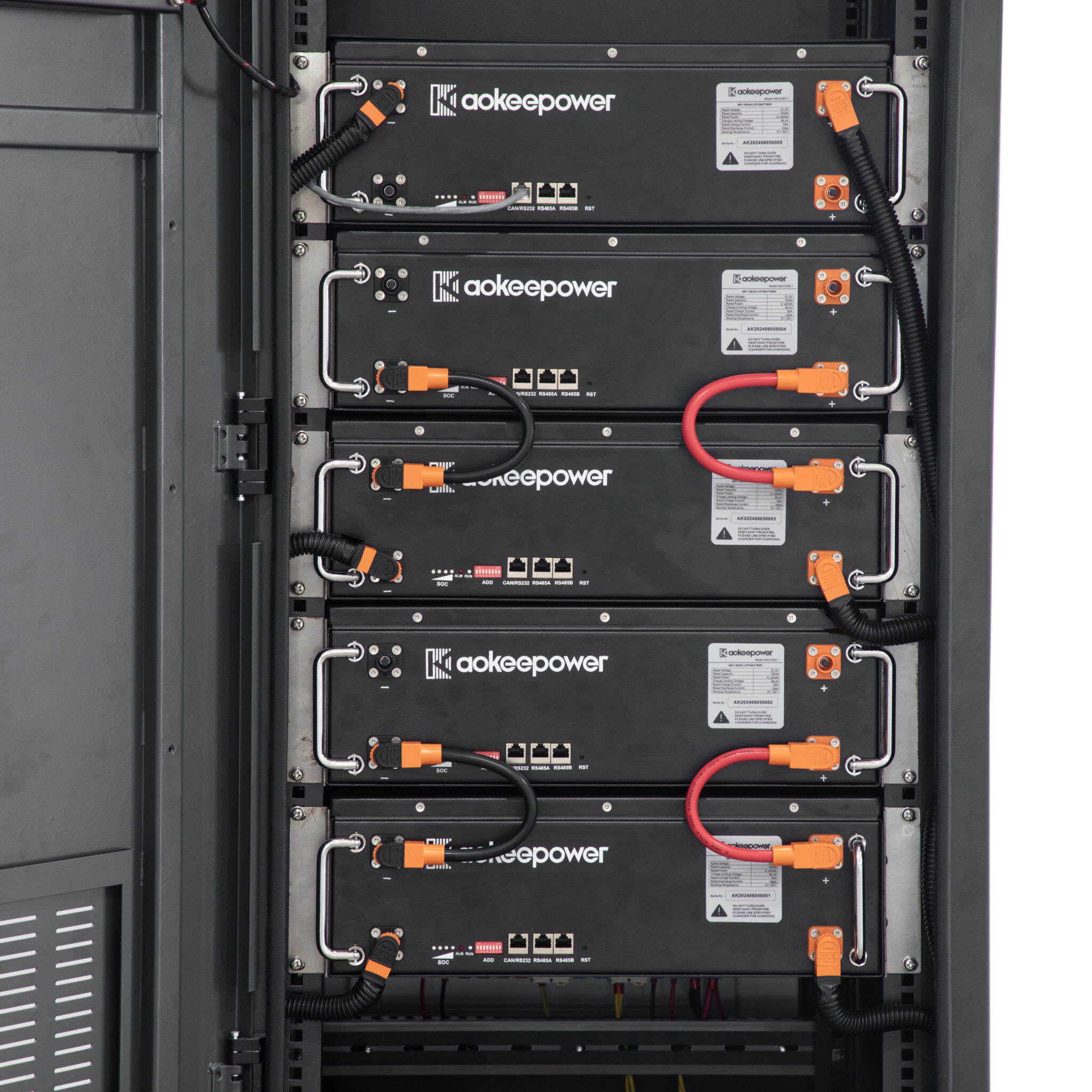 EH08/EH08 PLUS High-Capacity Lithium Iron Phosphate (LFP) Energy Storage System for Residential and Commercial Solar Power Storage AoKeePower