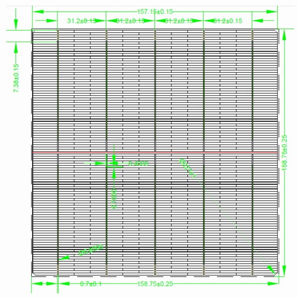 G1 Mono-5BB 5BB-Perc One-Side Silicon Solar Cell with 22.70% Efficiency Anti-PID Low Breakage Rate Flagsun