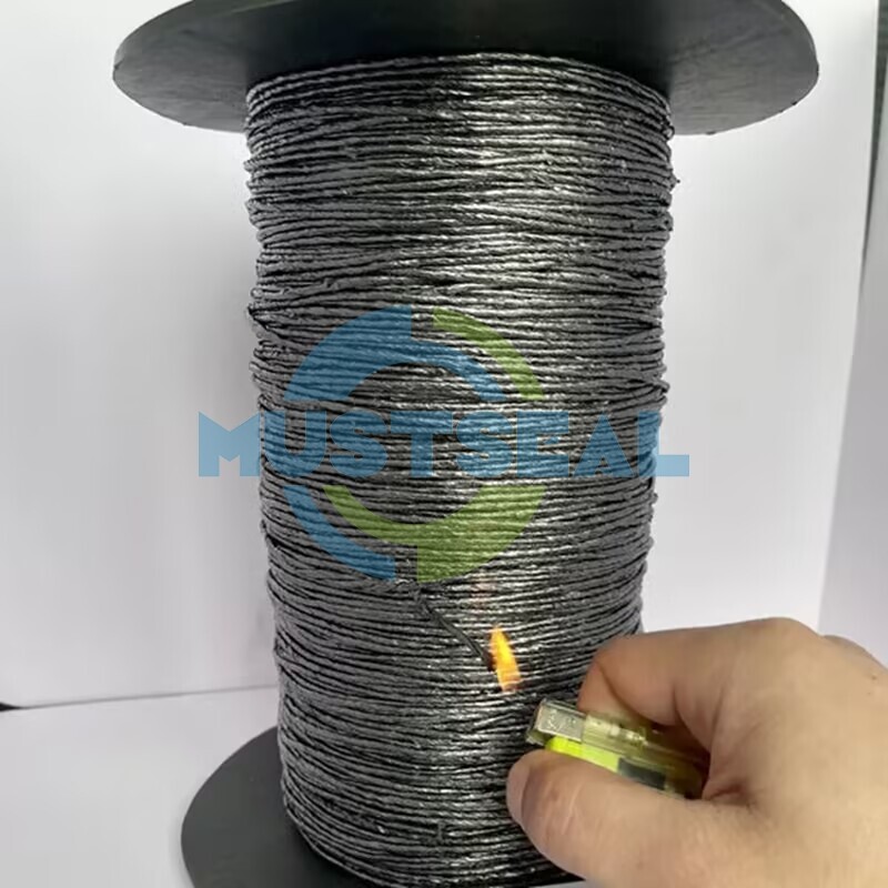 Graphite Yarn Wrapped with Wire Mesh Inconel Reinforced High-Temperature Resistant Braided Packing for Battery and Energy Storage Systems