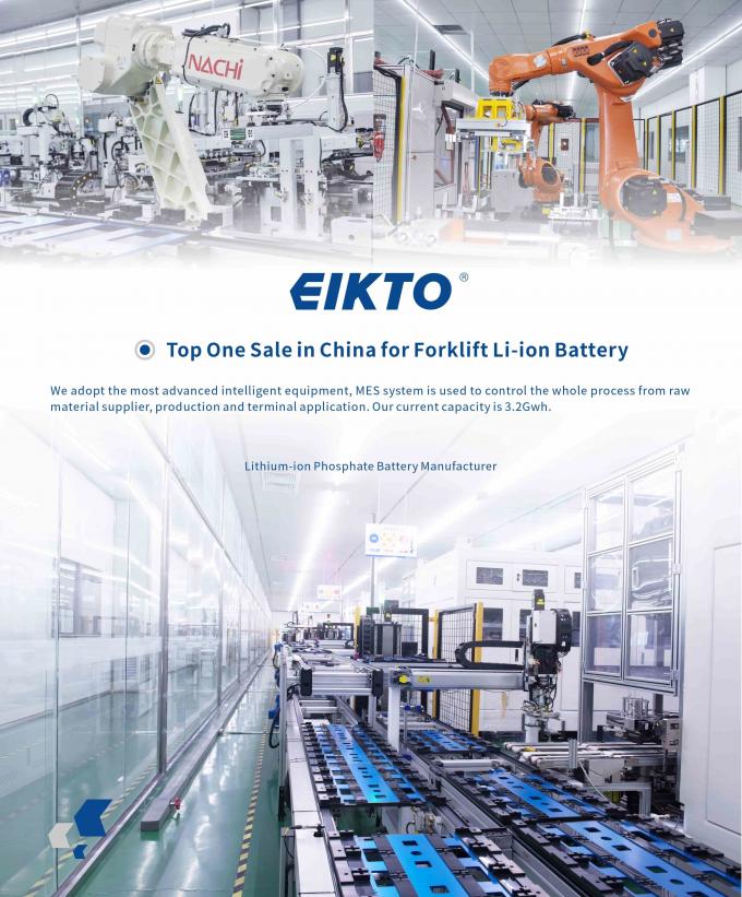 Lithium Iron Phosphate Tractor Battery 80V 220Ah IP54 Waterproof Long Cycle Life Industrial Vehicles EIKTO