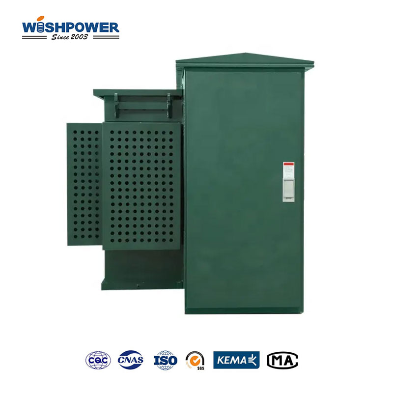 3-phase Pad-mounted Transformer Oil-immersed Ground-level Power Distribution Unit for Residential and Commercial Use WISHPOWER