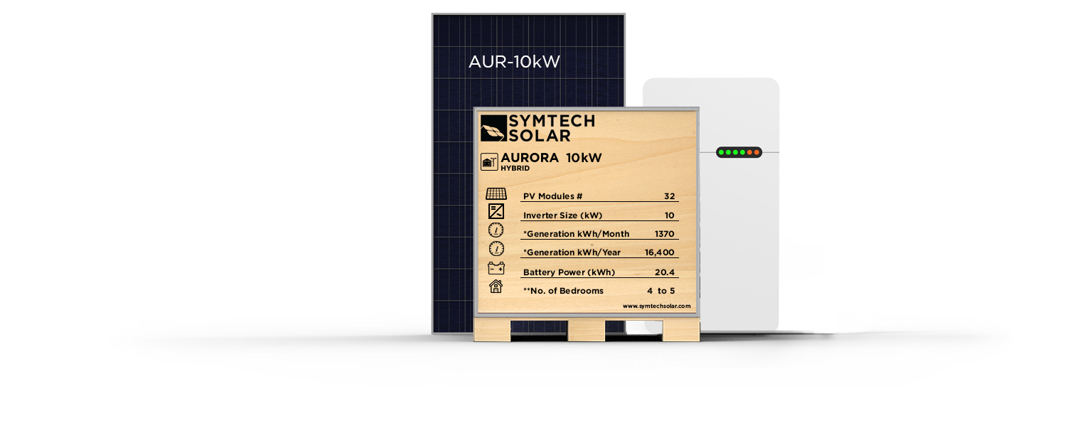 Aurora Hybrid Solar & Battery Kits LiFePO4 Battery +5000 Cycles 90% DOD Off-Grid On-Grid Energy Storage Systems