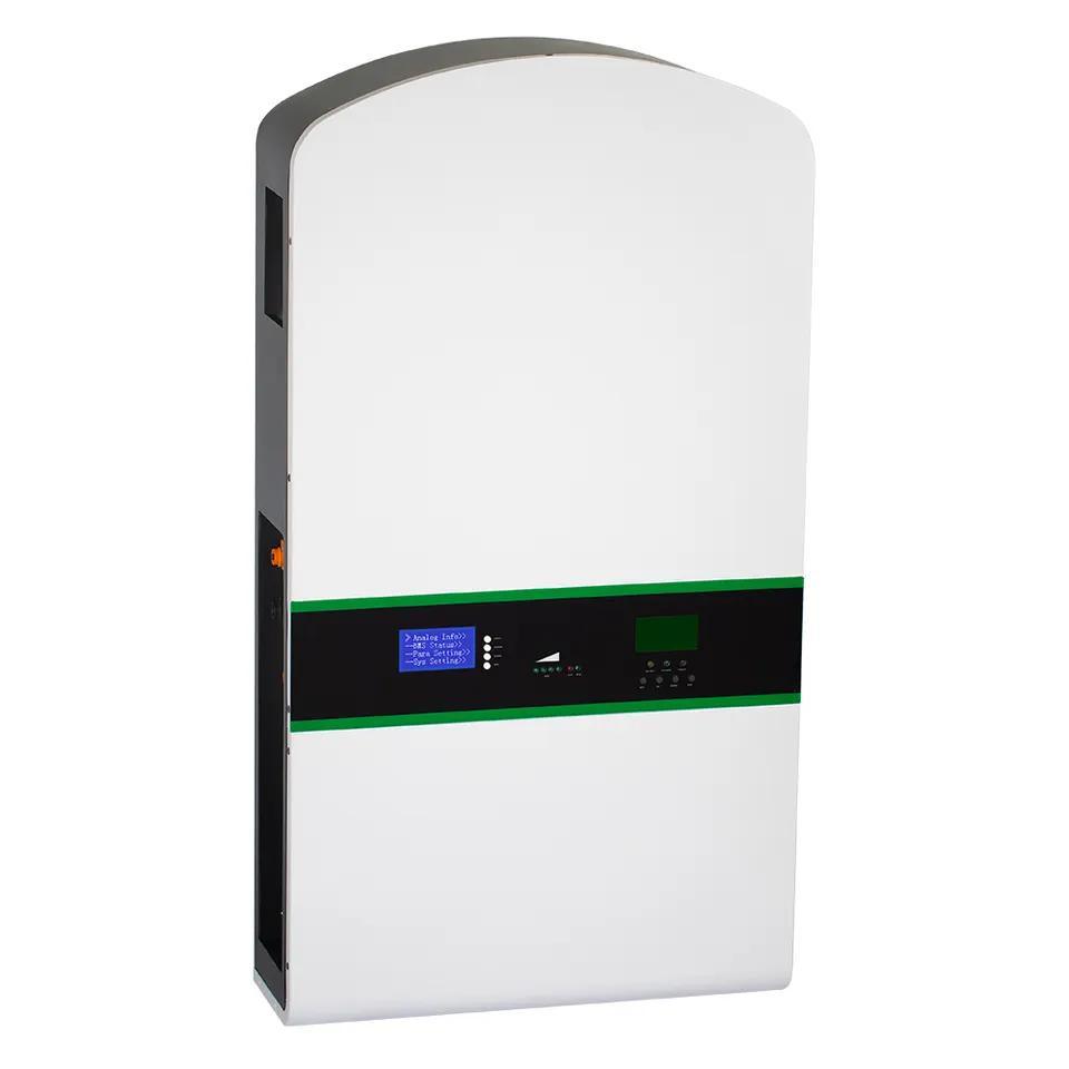 Wenrey OEM Design 6.14kWh 10kWh 20kWh 30kWh 40kWh 120Ah Stackable Wall Mounted LiFePO4 Battery for Home Energy Storage Pure Sine Wave External Battery with MPPT Controller WENREY