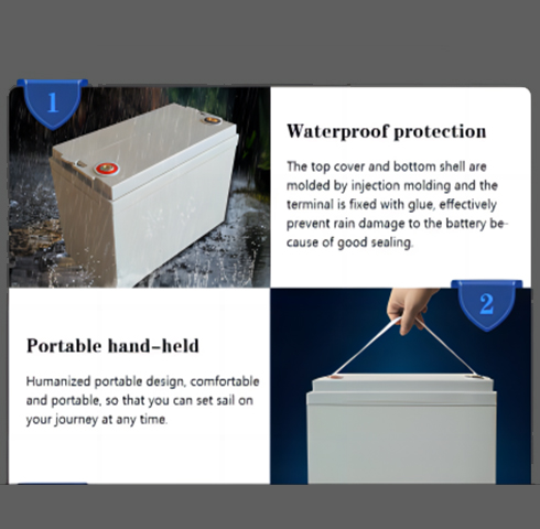 24V 200AH Marine LiFePO4 Battery with BMS 4000 Cycles 80% DoD Low Self-Discharge for Renewable Energy Systems and Harsh Environment Applications