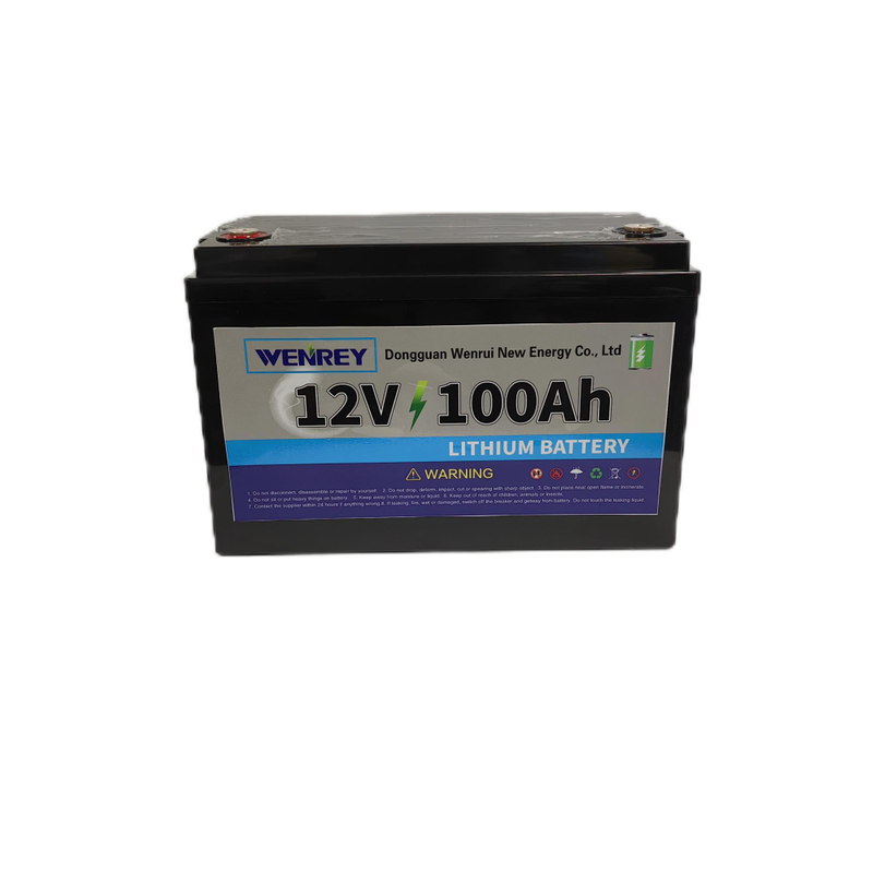 Independent Solar Power for RVs 12V 100Ah Lithium Battery with Long Cycle Life Off-Grid Energy Storage System WENREY