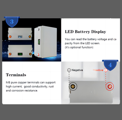 24V 100AH Marine LiFePO4 Battery with BMS 4000 Cycles Long Life Low Self-Discharge for Energy Storage Systems SmarTEC