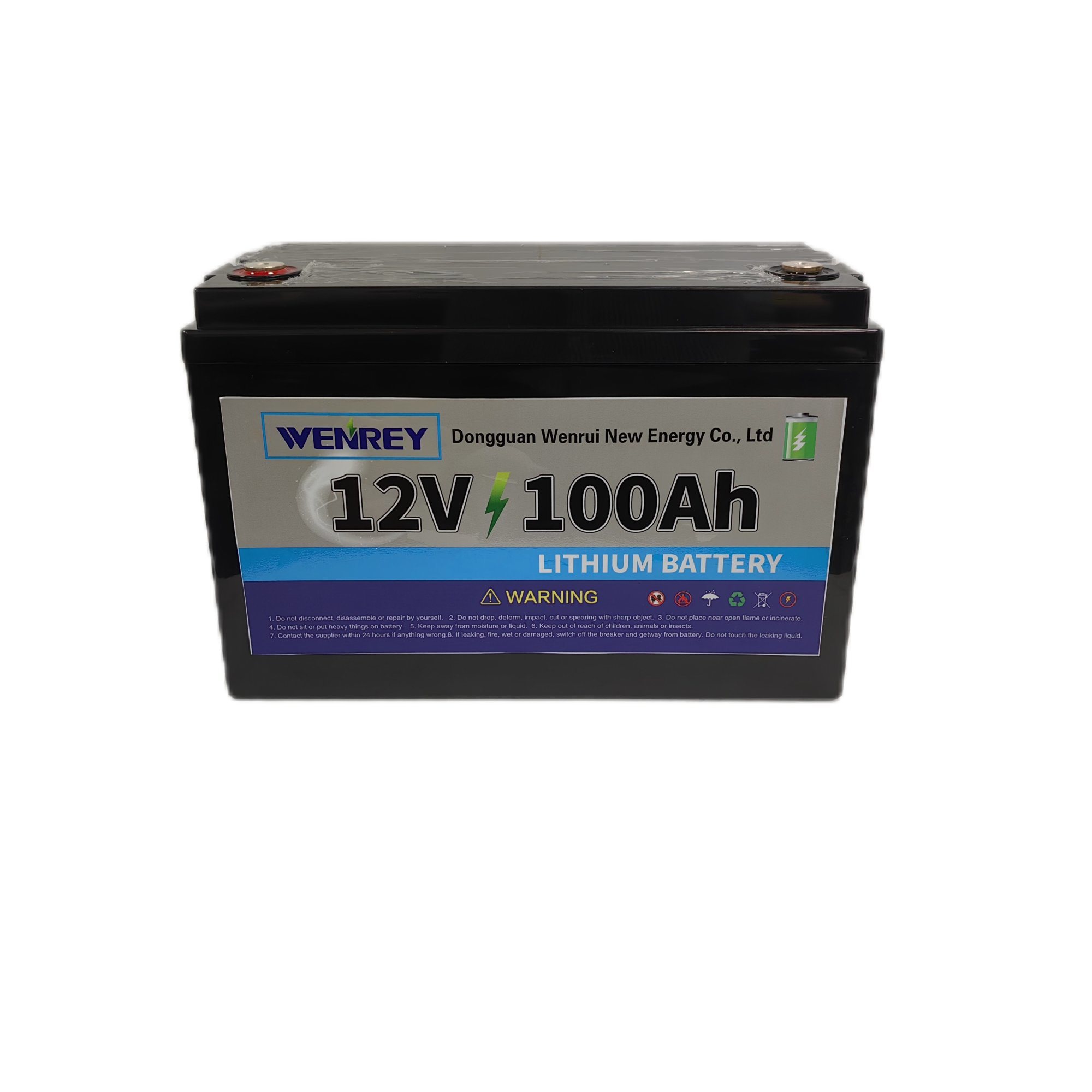 12V 100Ah Lithium Battery Solar Energy Storage for Solar-Powered RV WENREY