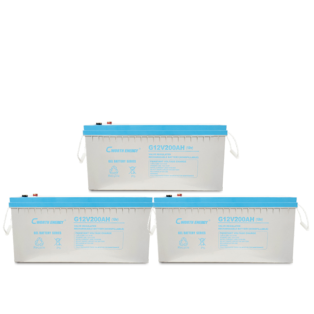 Solar Gel Battery 12V 200Ah Deep Cycle Long Life Sealed Maintenance-Free for Renewable Energy Storage