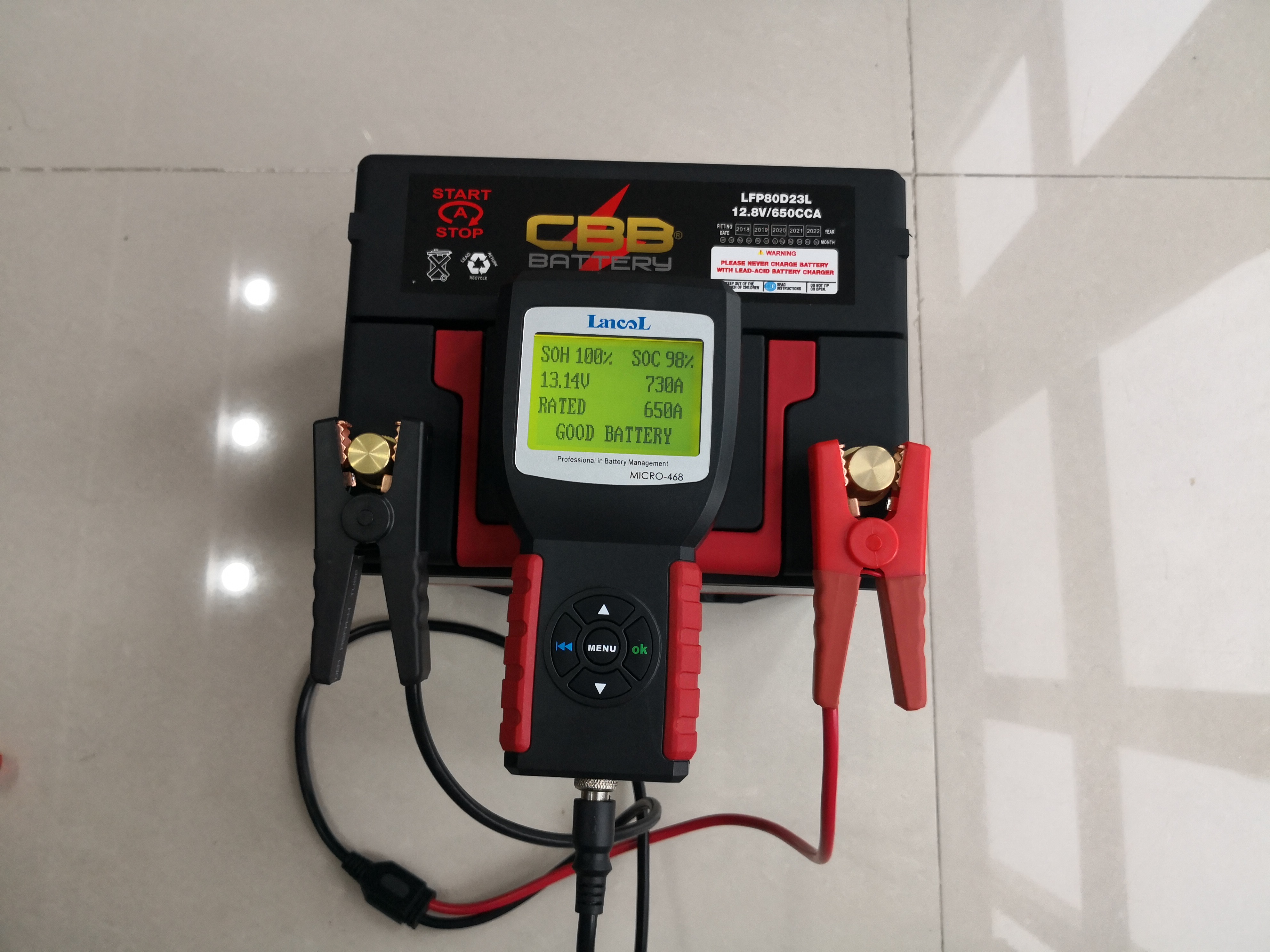 12V 30ah LiFePO4 Lithium Car Battery High CCA, Lightweight for Start-Stop & Micro-Hybrid Vehicles CBB