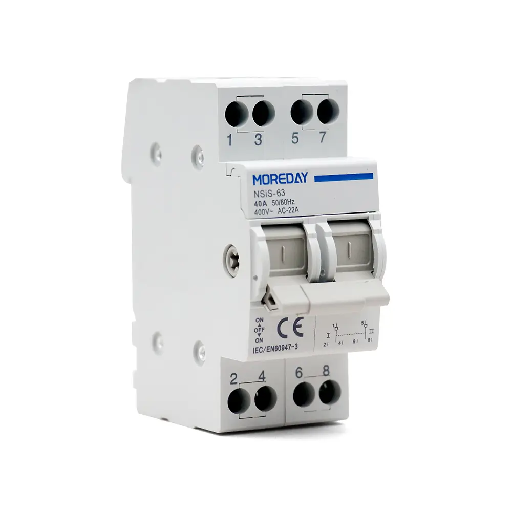 NSIS AC Changeover Switch 32A-63A 1P-4P Automatic Power Transfer for Solar & Energy Storage Systems