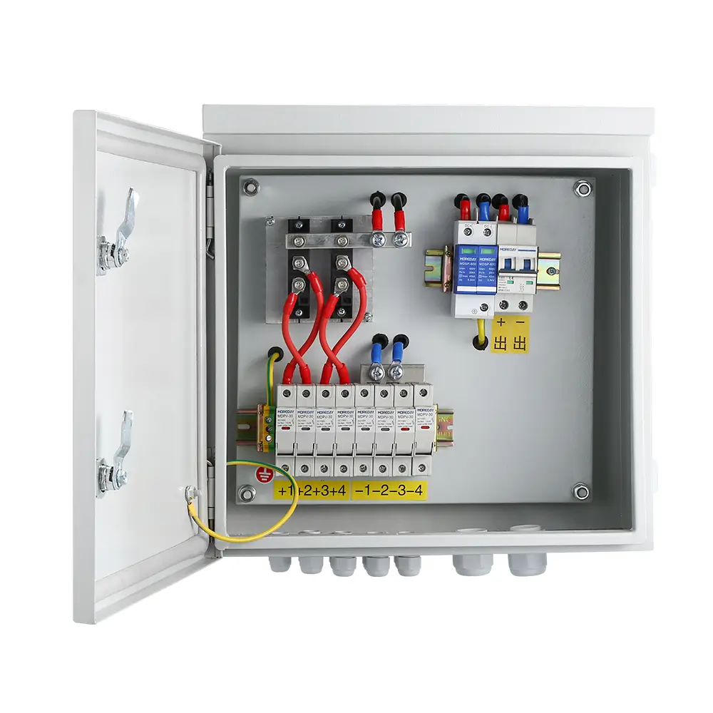 PV DC Combiner Box 1000V/1500V IP65 Metal Enclosure for Solar Power Systems Moreday