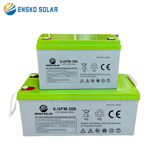 GEL Solar Battery 12V 100AH 29KG Deep Cycle Off-Grid Solar System ENSKO SOLAR