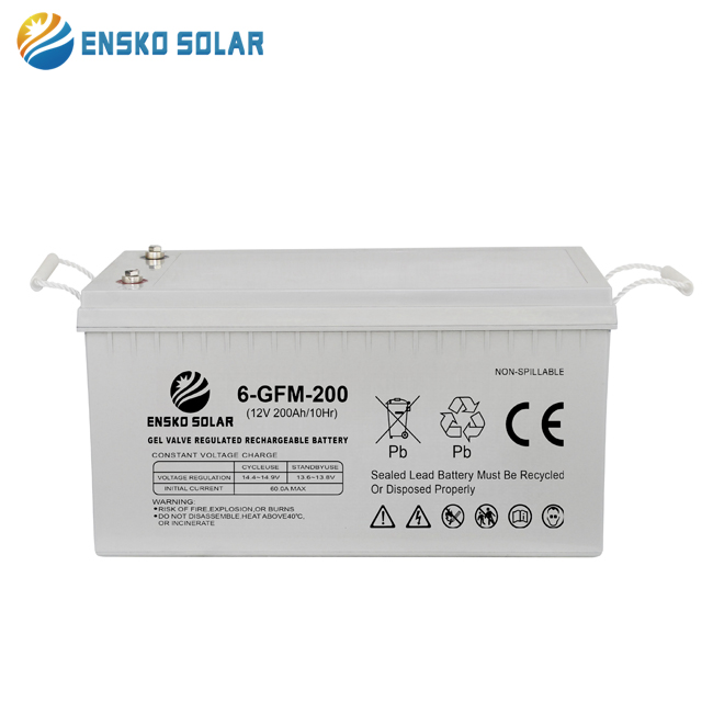GEL Solar Battery 12V 200AH Deep Cycle Sealed AGM Gel 10HR 208Ah Off-Grid Solar System ENSKO SOLAR