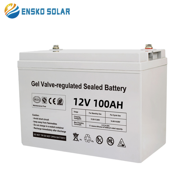 GEL Solar Battery 12V 100AH 29KG Deep Cycle Off-Grid Solar System ENSKO SOLAR