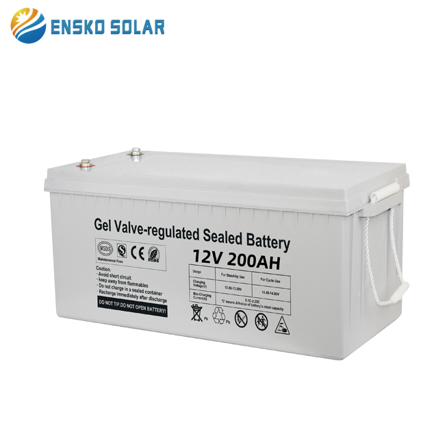 GEL Solar Battery 12V 200AH Deep Cycle Sealed AGM Gel 10HR 208Ah Off-Grid Solar System ENSKO SOLAR