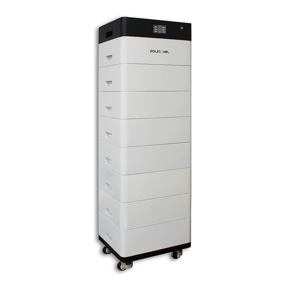 48V Stackable LiFePO4 Home Battery 15-Layer Protection for Solar Energy Storage Polinovel