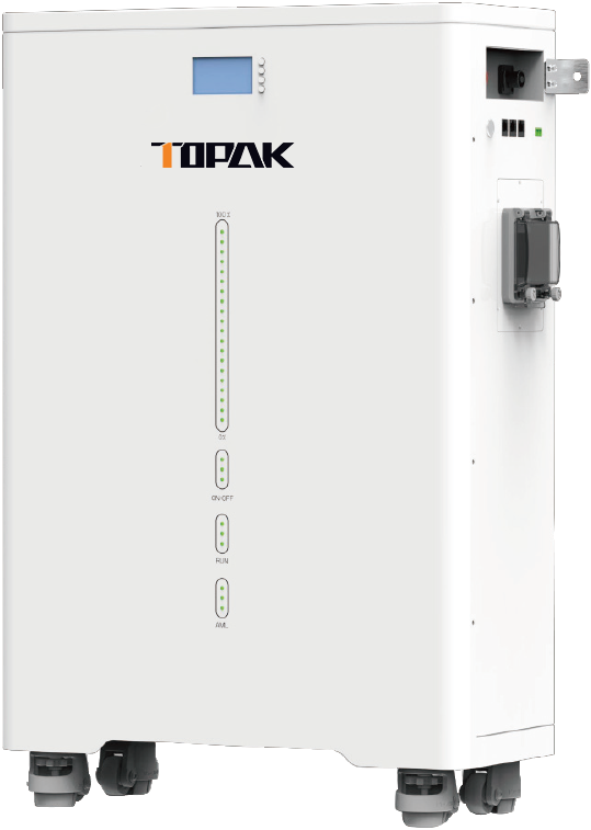 Vertical 51.2V 300Ah LiFePO4 Battery 15.36kWh High-Capacity Residential Energy Storage System TOPAK