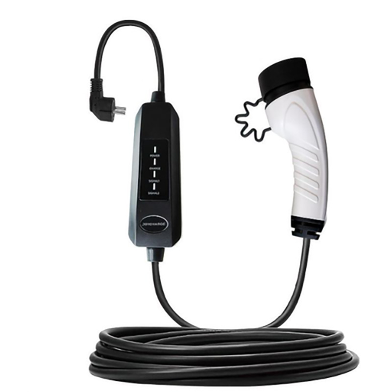 EV Charger 3.7KW/7.4KW Single Phase Portable Lightweight Design for Home and Travel Use