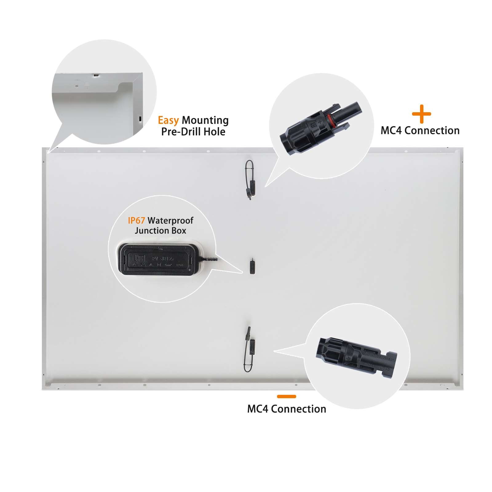 450W MICRO BALCONY SYSTEM Plug and Play Integrated Inverter for Home Garden Roof Solar Power Generation